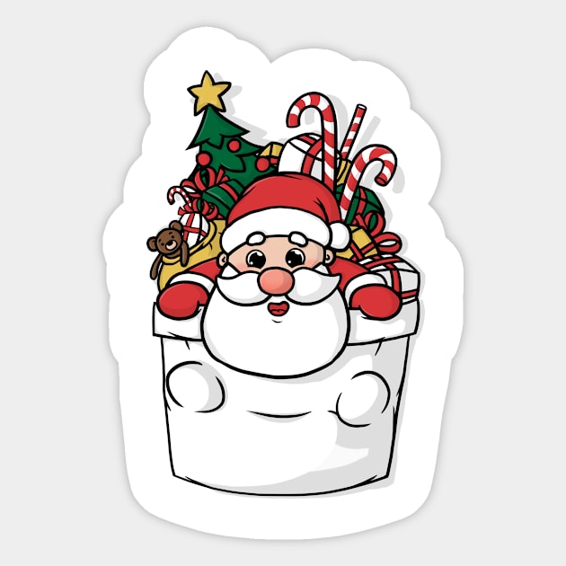 Cute Pocket Santa Sticker by Beka